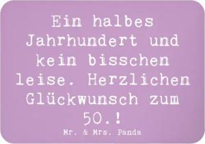 Mr. & Mrs. Panda Magnet Spruch 50. Geburtstag - Lavendeltraum - Geschenk, Erfahrungen, Geburt (1-St)