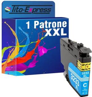 Tito-Express ersetzt Brother LC-3233 LC3233 XL Cyan Tintenpatrone (für DCP-J-1100 DW MFC-J-1300 DW)