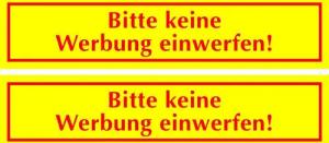 Hermann Schütz Aufkleber Hermann Schütz Aufkleber Bitte keine Werbung