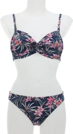 Olympia Triangel-Bikini Damen Bikini - nachtblau/pink