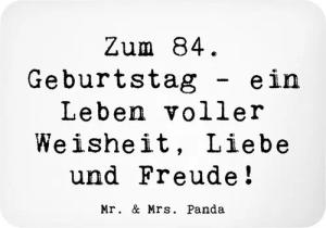 Mr. & Mrs. Panda Magnet Spruch 84. Geburtstag - Weiß - Geschenk, Meilenstein, Erfahrungen, 84 (1-St)