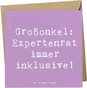 Mr. & Mrs. Panda Grußkarte Spruch Großonkel Rat - Lavendeltraum - Geschenk, Erfahrung, Familienm