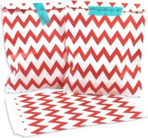 Frau WUNDERVoll Papierdekoration Papiertüten - rot mit Zacken (Chevron)