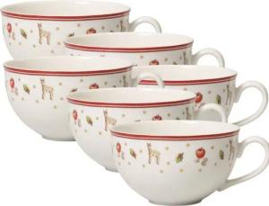 Villeroy & Boch Geschirr-Set Toy's Delight Milchkaffee-Obertasse 0,3 l Set6, Premium Porcelain