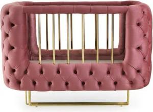 Jabari Babybett 70x120cm Wollbäckchen Begrenztes nur bei OTTO 20 % Extra-Rabatt, Designer Chesterfield Samt Gold Babywiege Stubenwagen