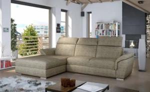 JVmoebel Ecksofa Graues L-Form Sofa Mit Bettfunktion Luxus Designer Ecksofa Eckcouch, Made in Europa
