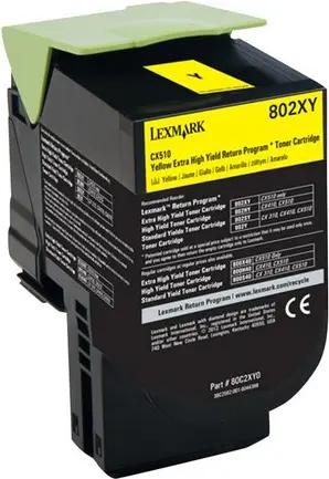 Lexmark Tonerpatrone LEXMARK 802XY Besonders hohe Ergiebigkeit Gelb Tonerpatrone LCCP, LRP