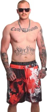 YAKUZA Boardshorts Ghost Allover mit Doppelbund