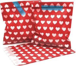 Frau WUNDERVoll Papierdekoration Papiertüten - rot mit Herzen