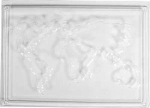 Rayher Modellierwerkzeug Gießform Weltkarte, 20 cm x 30 cm