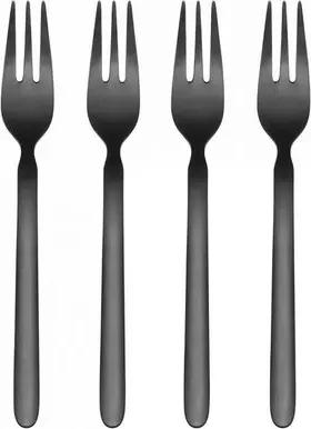 blomus Besteck-Set -STELLA- Designer Besteck-Serie in exklusiven Farben (4-tlg), 4 Personen, Edelstahl, Kuchengabeln, Espressolöffel, Elegant, Gold, Schwarz, Silber, Design Award