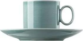 Thomas Porzellan Becher Thomas Loft Ice Blue Kaffeeobertasse +Untere 2-tlg., Porzellan