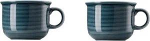 Thomas Porzellan Becher Thomas Trend Colour Night Blue Kaffeeobertasse 2er Set, Porzellan