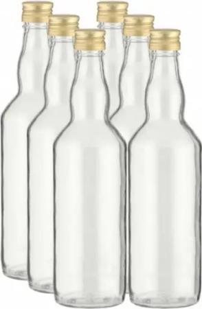 axentia Trinkflasche Glasflasche, ca. 500 ml, 6 Stück 131406