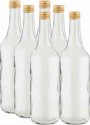 axentia Trinkflasche Glasflasche, ca. 700 ml, 6 Stück 131409