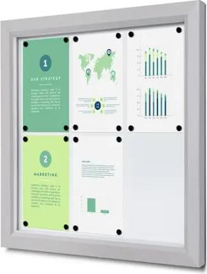 Showdown Displays Hängevitrine Showdown Displays Abschließbarer Schaukasten SLIM Outdoor - 6x DIN A4 (1-St)