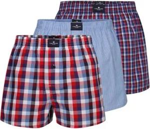 TOM TAILOR Boxershorts TOM TAILOR Herren Boxershort rot kariert 3er Pack (3-St)