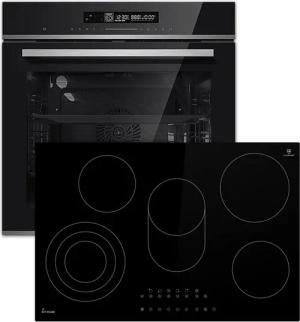 KKT KOLBE Backofen-Set Backofen und Kochfeld SET8017KK77RL, mit 2-fach Teleskopauszug, Herdset / Heißluft / Einbaubackofen / Kochmulde