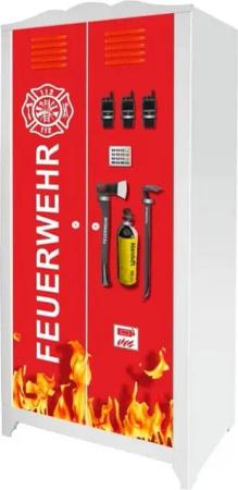 STIKKIPIX Möbelfolie IM201, (Möbel NICHT inkl) Feuerwehr Möbelsticker Schrank HENSVIK von IKEA