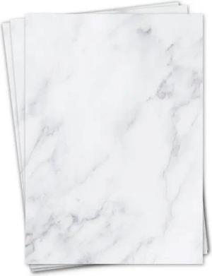 younikat Platzset Briefpapier Set Marmor Motiv I 50 Blatt 90 g/m² DIN A4 I stilvolles