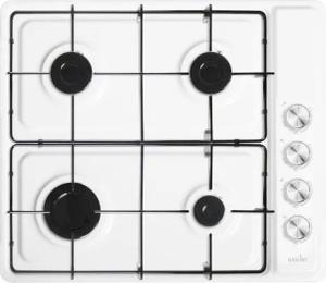 Gasline Gas-Kochfeld Tischkocher mit rutschfeste Gummifüße, elektrische Zündung und Zündsicherung, 60cm breit, 4 flammig, autark GAC60LPG, Propangas 50mbar