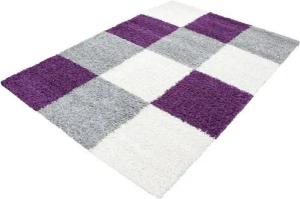 Stilvoll Günstig Hochflor-Teppich Teppich für den Flur oder Küche Kariertes Design, Läufer, Höhe: 30 mm
