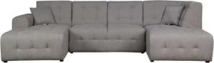 Home affaire Wohnlandschaft Nosia U-Form, incl. 2 Zierkissen, mit feiner Steppung