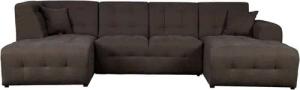 Home affaire Wohnlandschaft Nosia U-Form, incl. 2 Zierkissen, mit feiner Steppung