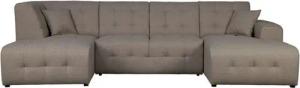 Home affaire Wohnlandschaft Nosia U-Form, incl. 2 Zierkissen, mit feiner Steppung