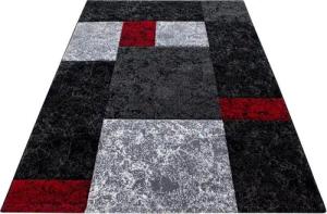 Stilvoll Günstig Teppich Kurzflor Wohnzimmer Schlafzimmer Kariertes Design, Rechteck, Höhe: 13 mm