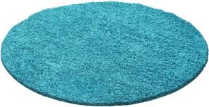 Stilvoll Günstig Hochflor-Teppich für Wohnzimmer und Schlafzimmer Unicolor - Einfarbig, Rund, Höhe: 30 mm