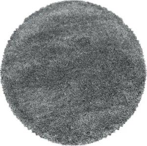 Stilvoll Günstig Hochflor-Teppich für Wohnzimmer und Schlafzimmer Unicolor - Einfarbig, Rund, Höhe: 30 mm