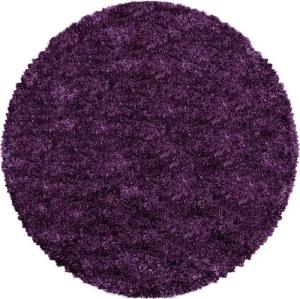 Stilvoll Günstig Hochflor-Teppich für Wohnzimmer und Schlafzimmer Unicolor - Einfarbig, Rund, Höhe: 30 mm