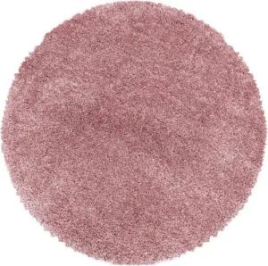 Stilvoll Günstig Hochflor-Teppich für Wohnzimmer und Schlafzimmer Unicolor - Einfarbig, Rund, Höhe: 30 mm