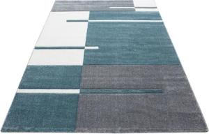 Stilvoll Günstig Teppich Kurzflor Wohnzimmer Schlafzimmer Kariertes Design, Rechteck, Höhe: 13 mm