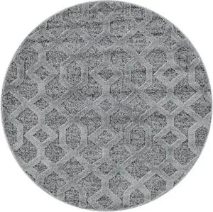 Stilvoll Günstig Hochflor-Teppich für Wohnzimmer und Schlafzimmer Geometrisches Design, Rund, Höhe: 20 mm