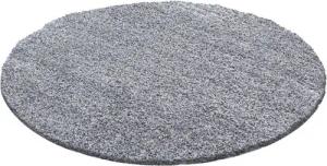 Stilvoll Günstig Hochflor-Teppich für Wohnzimmer und Schlafzimmer Unicolor - Einfarbig, Rund, Höhe: 30 mm