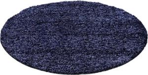 Stilvoll Günstig Hochflor-Teppich für Wohnzimmer und Schlafzimmer Unicolor - Einfarbig, Rund, Höhe: 30 mm