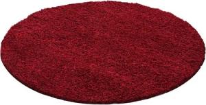 Stilvoll Günstig Hochflor-Teppich für Wohnzimmer und Schlafzimmer Unicolor - Einfarbig, Rund, Höhe: 30 mm