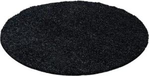 Stilvoll Günstig Hochflor-Teppich für Wohnzimmer und Schlafzimmer Unicolor - Einfarbig, Rund, Höhe: 30 mm