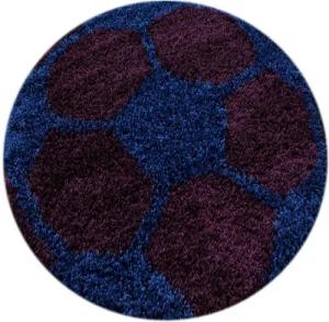 Stilvoll Günstig Kinderteppich für Spiel-Kinderzimmer Fußball-Design für Jungs und Mädchen, Rund, Höhe: 30 mm