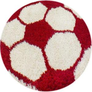 Stilvoll Günstig Kinderteppich für Spiel-Kinderzimmer Fußball-Design für Jungs und Mädchen, Rund, Höhe: 30 mm