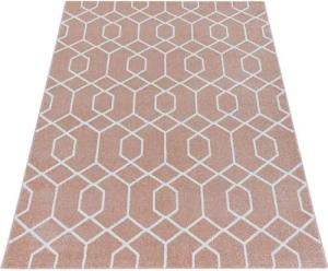 Stilvoll Günstig Teppich Kurzflor Wohnzimmer Schlafzimmer Geometrisches Design, Rechteck, Höhe: 10 mm