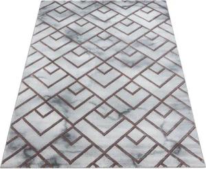 Stilvoll Günstig Teppich Kurzflor Wohnzimmer Schlafzimmer Marmor Design, Rechteck, Höhe: 12 mm