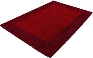 Stilvoll Günstig Hochflor-Teppich Teppich für den Flur oder Küche Bordüre Design, Läufer, Höhe: 30 mm
