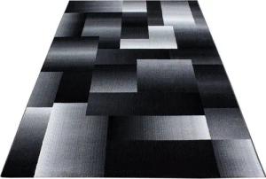 Stilvoll Günstig Teppich Kurzflor Wohnzimmer Schlafzimmer Abstraktes Kariertes Design, Rechteck, Höhe: 12 mm