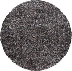Stilvoll Günstig Hochflor-Teppich für Wohnzimmer und Schlafzimmer Meliertes Design, Rund, Höhe: 30 mm