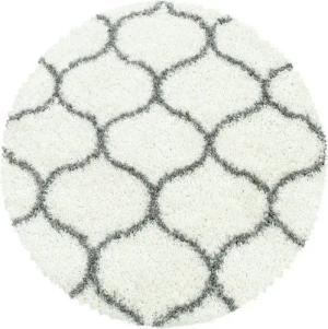 Stilvoll Günstig Hochflor-Teppich für Wohnzimmer und Schlafzimmer Skandinavisches Design, Rund, Höhe: 30 mm