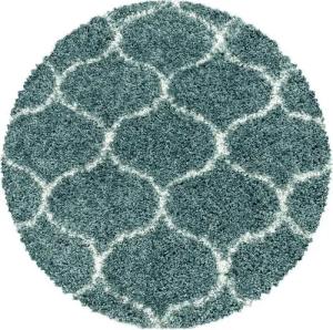 Stilvoll Günstig Hochflor-Teppich für Wohnzimmer und Schlafzimmer Skandinavisches Design, Rund, Höhe: 30 mm