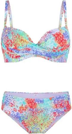 LingaDore Bandeau-Bikini Coral Leopard Bikini mit Schalen